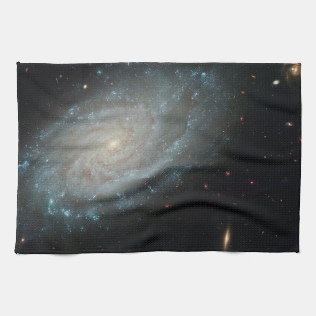 NGC 3370, deep space, spiral galaxy Kitchen Towel (Horizontal)