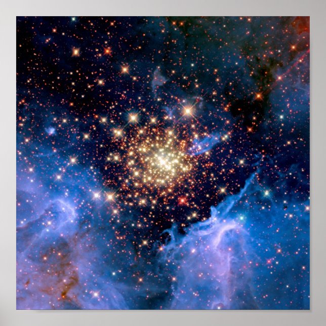 NGC 3603 Star Cluster - NASA Hubble Space Photo Poster (Front)