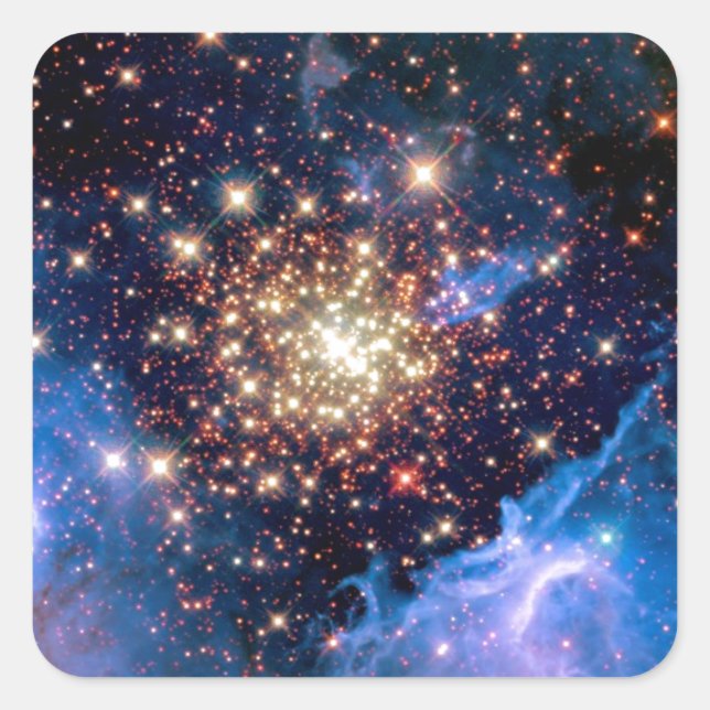 NGC 3603 Star Cluster - NASA Hubble Space Photo Square Sticker (Front)