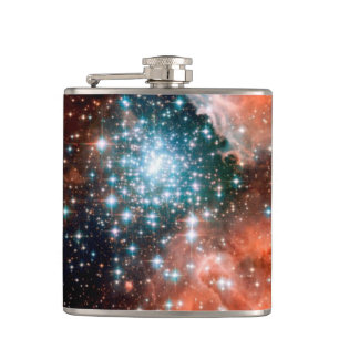 NGC 3603 Star Forming Region - Hubble Space Photo Flask