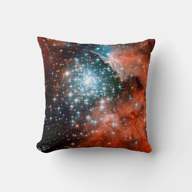 NGC 3603 Star Forming Region - Hubble Space Photo Throw Pillow (Front)