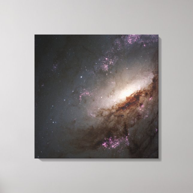 Ngc 4258 Undergoing Intense Star Formation. Canvas Print (Front)