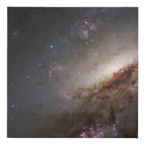 Ngc 4258 Undergoing Intense Star Formation Faux Canvas Print