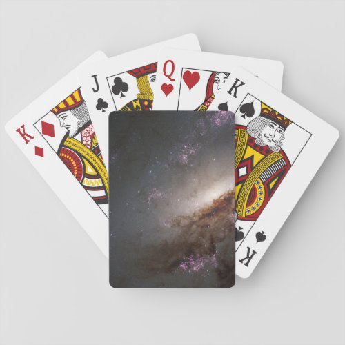 Ngc 4258 Undergoing Intense Star Formation Playing Cards