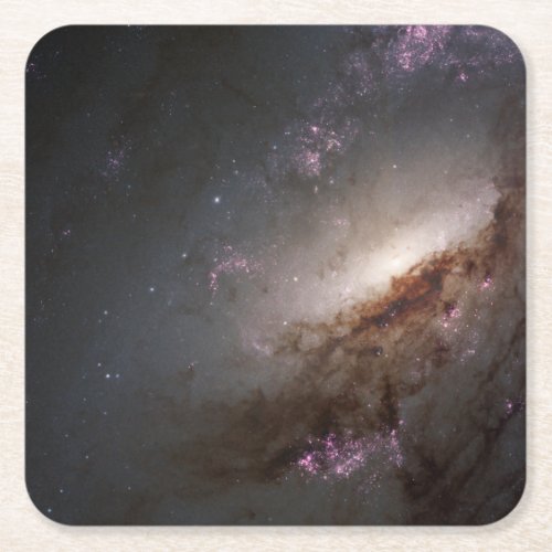 Ngc 4258 Undergoing Intense Star Formation Square Paper Coaster