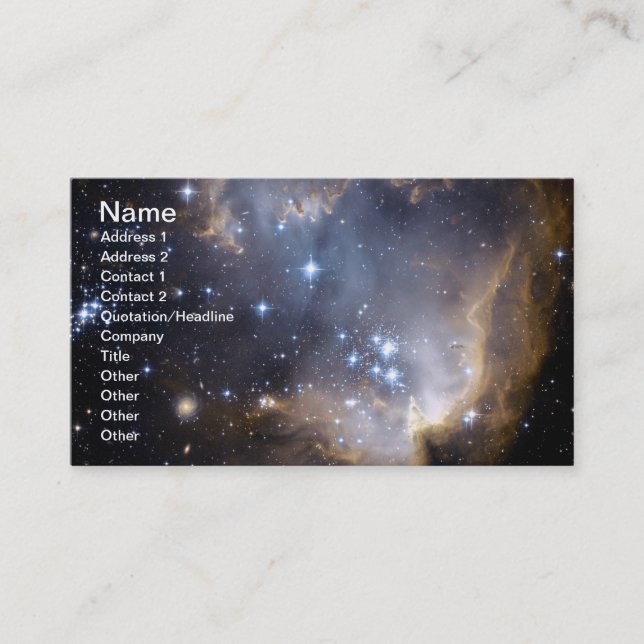 NGC 602 bright stars NASA Business Card (Front)
