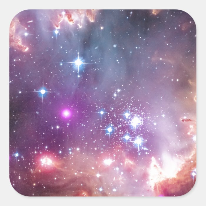 NGC 602 Star Cluster, Small Magellanic Cloud Square Stickers