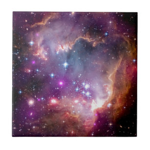NGC 602 Star Formation - NASA Hubble Space Photo Ceramic Tile