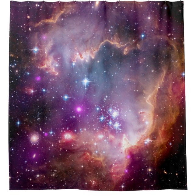 NGC 602 Star Formation - NASA Hubble Space Photo Shower Curtain (Front)
