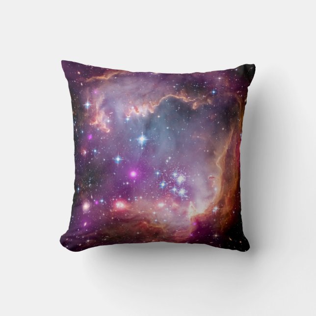 NGC 602 Star Formation - NASA Hubble Space Photo Throw Pillow (Front)