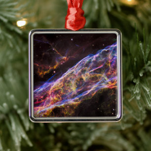 Ngc 6960, The Witch's Broom Nebula. Metal Ornament