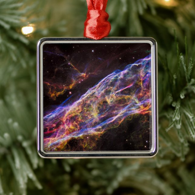 Ngc 6960, The Witch's Broom Nebula. Metal Ornament (Tree)