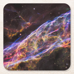 Ngc 6960, The Witch's Broom Nebula. Square Paper Coaster