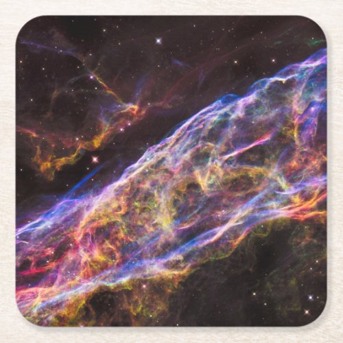Ngc 6960 The Witchs Broom Nebula Square Paper Coaster