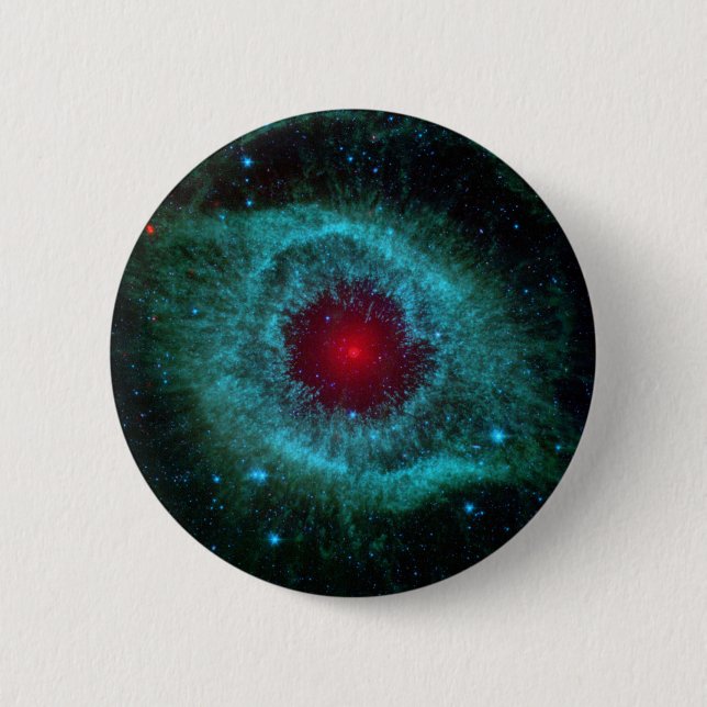 NGC 7293 The Helix Nebula NASA Pinback Button (Front)