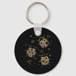 Nge 2000s Ladybug Alt 90s Vintage Star Dots N Y2k Keychain