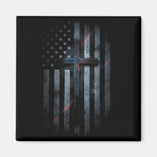 Nge American Flag And Cross Faith Family Dom Usa F Magnet