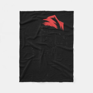 Nge Christmas Cat Chaotic Vintage Anti Xmas Horror Fleece Blanket