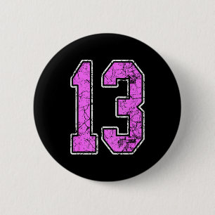 Nge Nk And Nk Number 13 Jersey Player Uniform #13 Button
