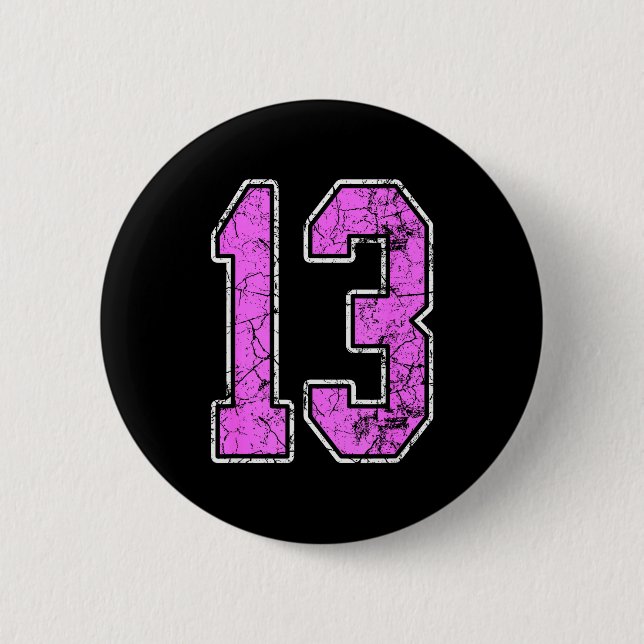 Nge Nk And Nk Number 13 Jersey Player Uniform #13  Button (Front)
