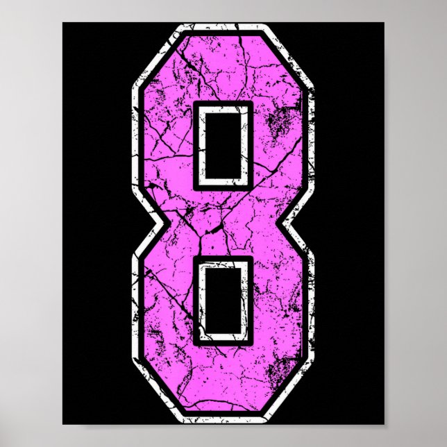 Nge Nk And Nk Number 8 Jersey Player Uniform #8  Poster (Front)