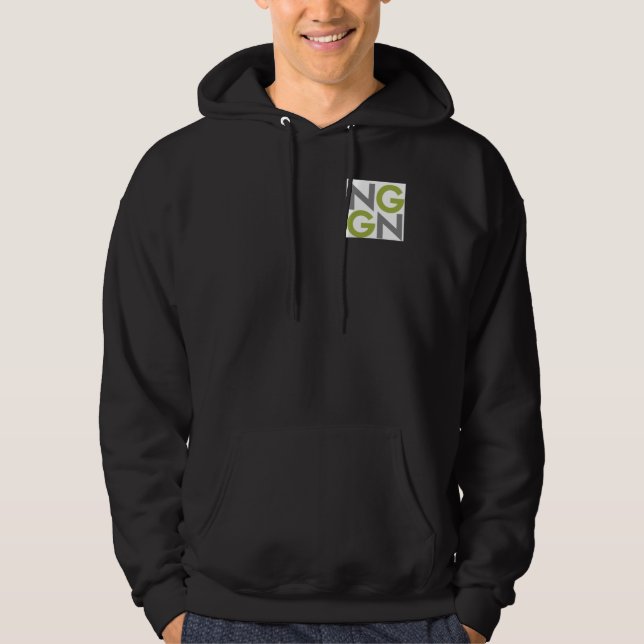 NGGN Zip Up Hoodie Men's Heather Gray (Front)