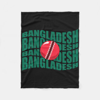 Ngladesh Cricket National Team Wavy Flag Support Fleece Blanket