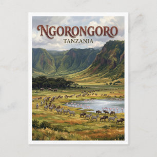 Ngorongoro Crater Karatu Tanzania Postcard