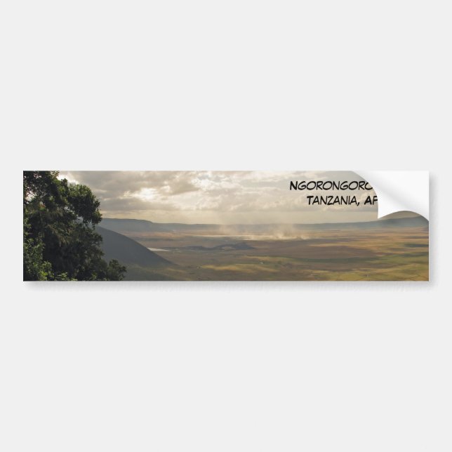 Ngorongoro Crater Tanzania, Africa Bumper Sticker (Front)
