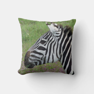 Ngorongoro Zebra Close-Up Throw Pillow