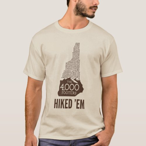 NH 4000 Footers Hiked T_Shirt Brown Logo