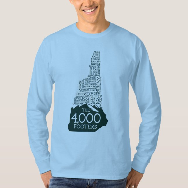 NH 4000 Footers Long Sleeve T-Shirt (Green Logo) (Front)