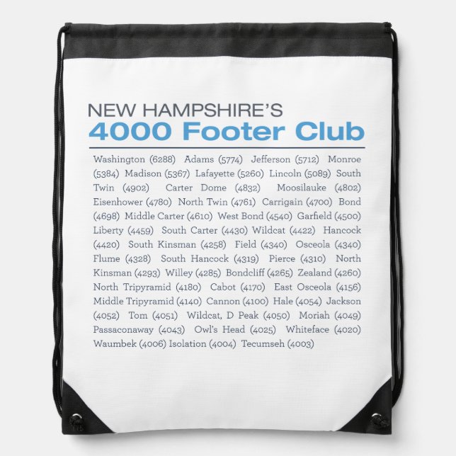 NH 48 4000 Footer Club Member Drawstring Bag (Front)