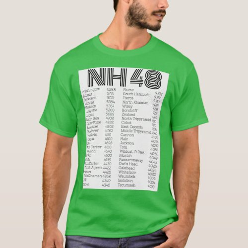 NH 48 4000 footers list T_Shirt