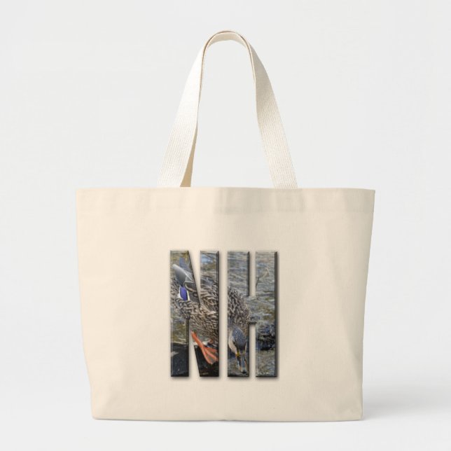 NH NEW HAMPSHIRE LARGE TOTE BAG (Front)
