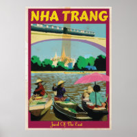 Nha Trang vintage travel poster