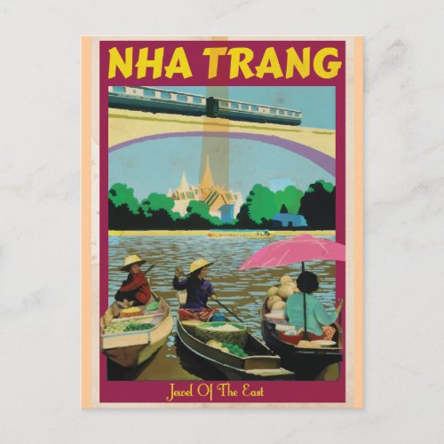 Nha Trang vintage travel poster Postcard