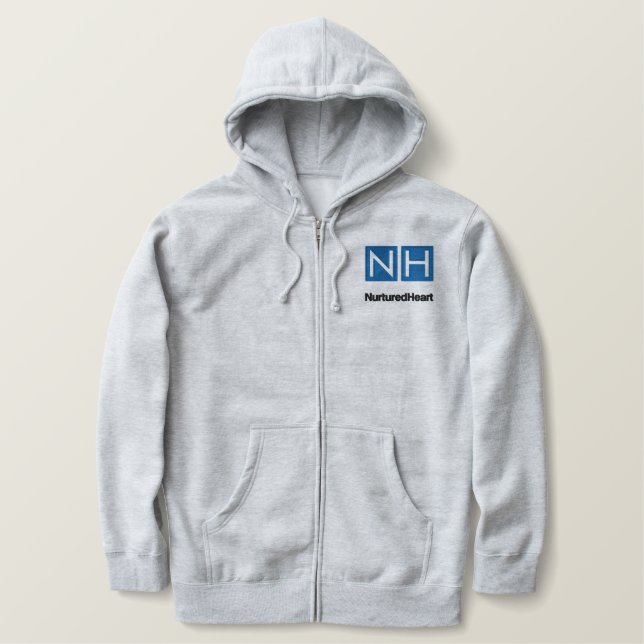 NHI Men's Embroidered Full Zip Hoodie (Design Front)