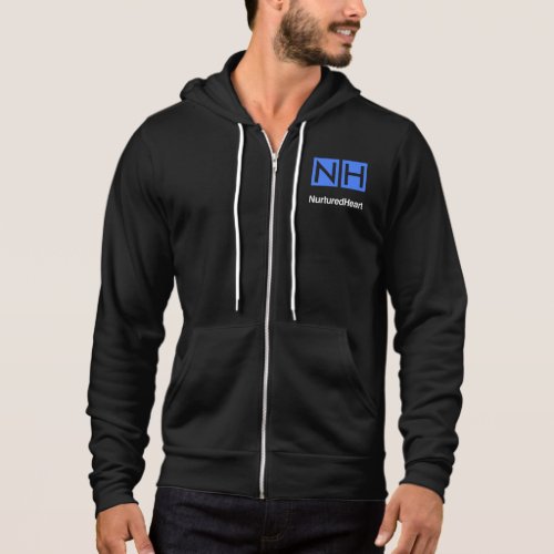 NHI Mens Full Zip Hoodie _ Standard Fit Black