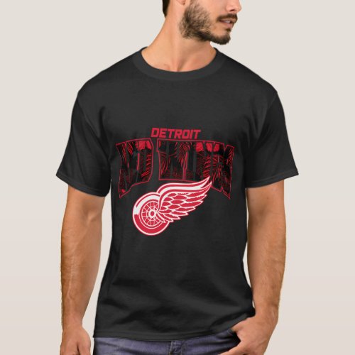 Nhl Surf Skate Detroit Red Wings Palm Beach T_Shirt