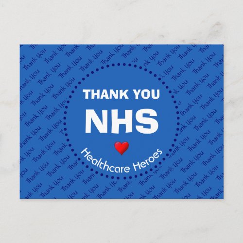 NHS Thank You Healthcare Heroes CUSTOMIZABLE Postcard