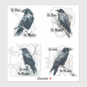 Ni Dieu, Ni Maître Gothic Anarchist Quote Sticker