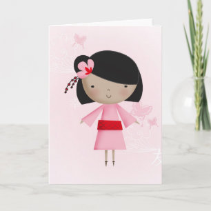 Ni Hao Little Chinese Girl Card