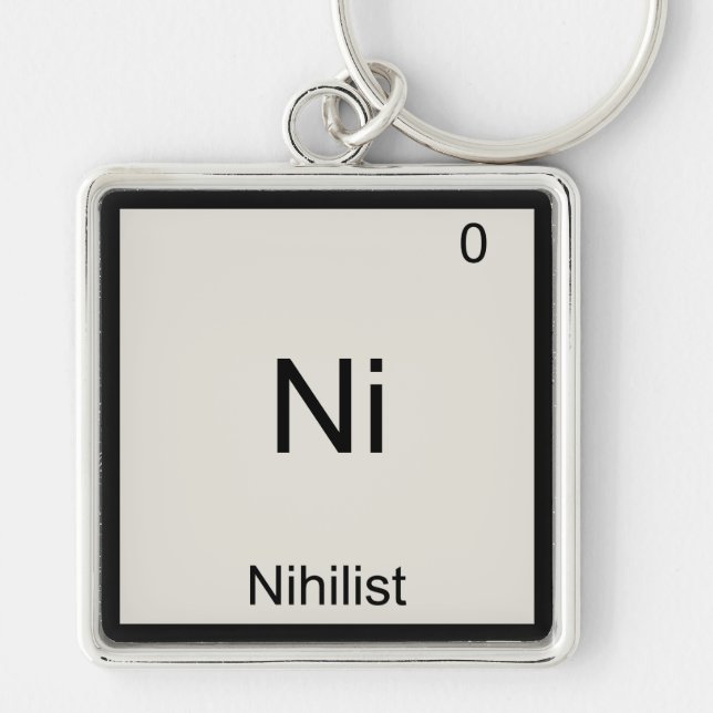 Ni - Nihilist Funny Chemistry Element Symbol Tee Keychain (Front)