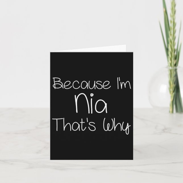 Nia Funny Personalized Birthday Women Name Gift Id Card (Front)