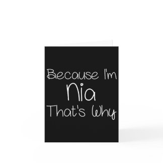 Nia Funny Personalized Birthday Women Name Gift Id Card