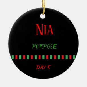 Nia - Kwanzaa Day 5   Ornament