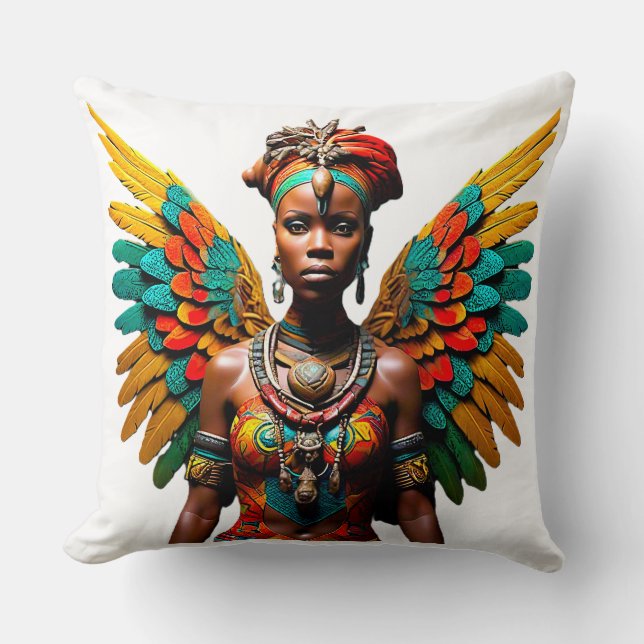Nia Safiri Throw Pillow (Front)
