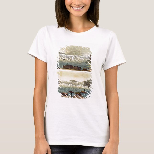 Niagara Falls, 1818 (color engraving) T-Shirt (Front)