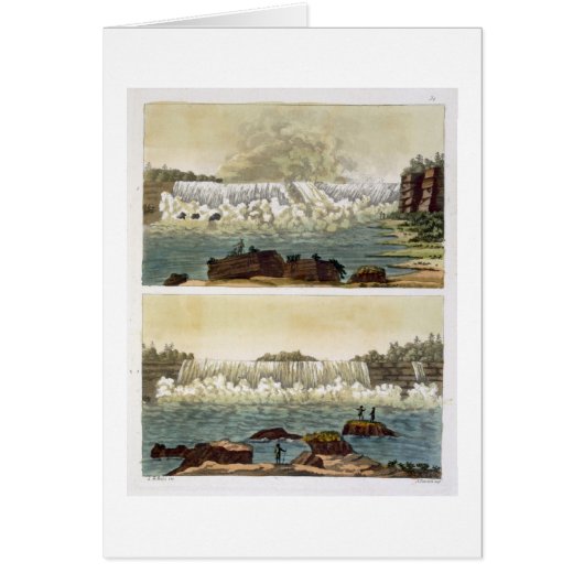 Niagara Falls, 1818 (colour engraving) Cards (Front)
